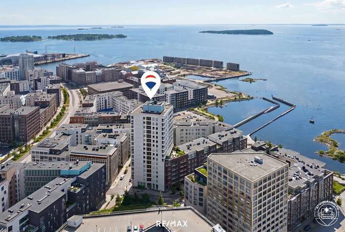 Kerrostalo, 3h, avok, kph, lasitettu parveke, 57,5 m², Jätkäsaari, Helsinki