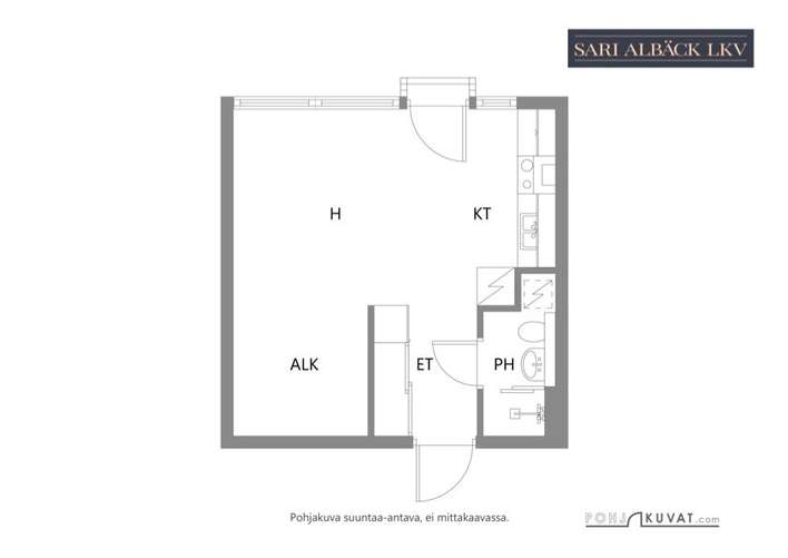 Kerrostalo, 1H+KK+KPH+ransk. P (YJ 1H+KK), 25 m², Tapiola - Näkymä 2
