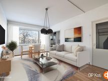 Virtuaalisisustettu olohuone