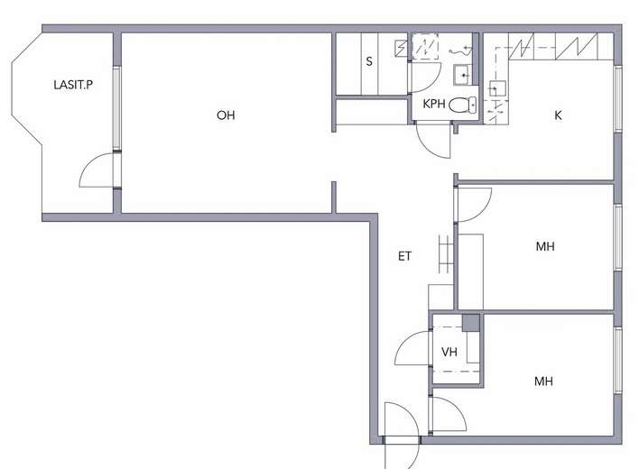Kerrostalo, 3h+k+s+lasitettu parveke, 72 m², Hervanta – pohled 2