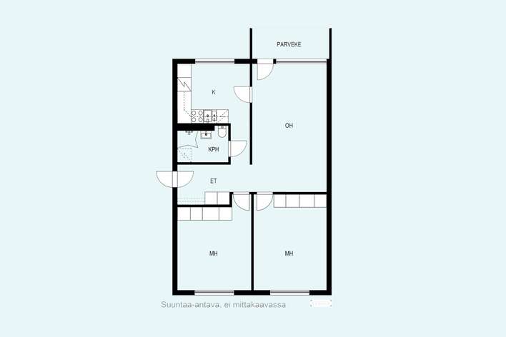 Kerrostalo, 3h+k+kph+las.parv, 72 m², Matinkylä – pohled 2
