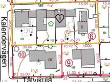 Taloyhtiön tontti, kantakartta.