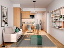 Visualisointi Renatan kodista C 44 ja C 51, 2h+kt, 37,5 m²