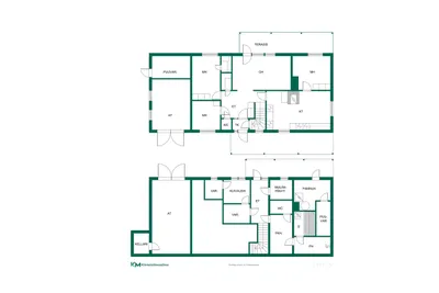 Omakotitalo, k,oh,3mh,wc,at AK: mh,wc,pkh,kph,s,at, 215/315 m², Rauhaniemi - Mynd 2