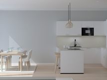 Keittiön havainnekuvaa.