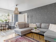 Olohuone kalustettuna