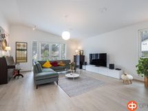 Olohuone, pariovet terassille