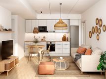 Visualisointikuva Renatan asunnosta B 31 ja B 38, 2h+kt, 39 m²