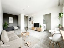 Todella toimiva ja kiva yksiö loistavalla sijainnilla Kauniaisissa!