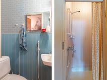 Yläkerran wc ja suihkuhuone / Wc och duschrum på övre våningen