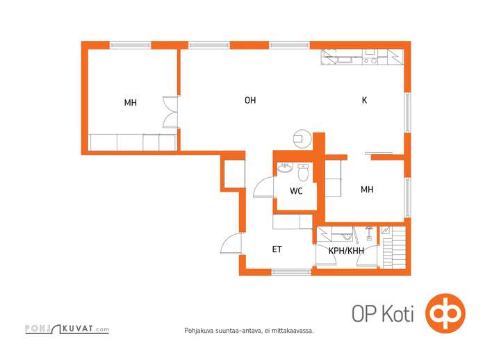 Kerrostalo, 3h+k+kh, 76 m², Itikanmäki - Näkymä 2
