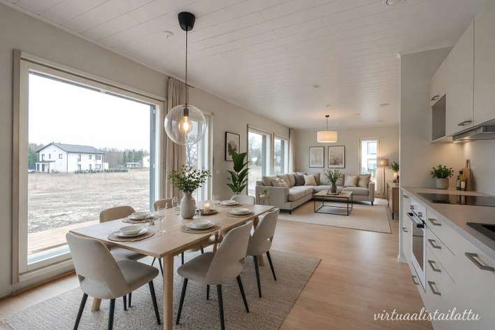 Omakotitalo, 5h + k + 2x aula + ph + s + khh + 2x wc + vh, 137 m², Hirvensalo, Turku