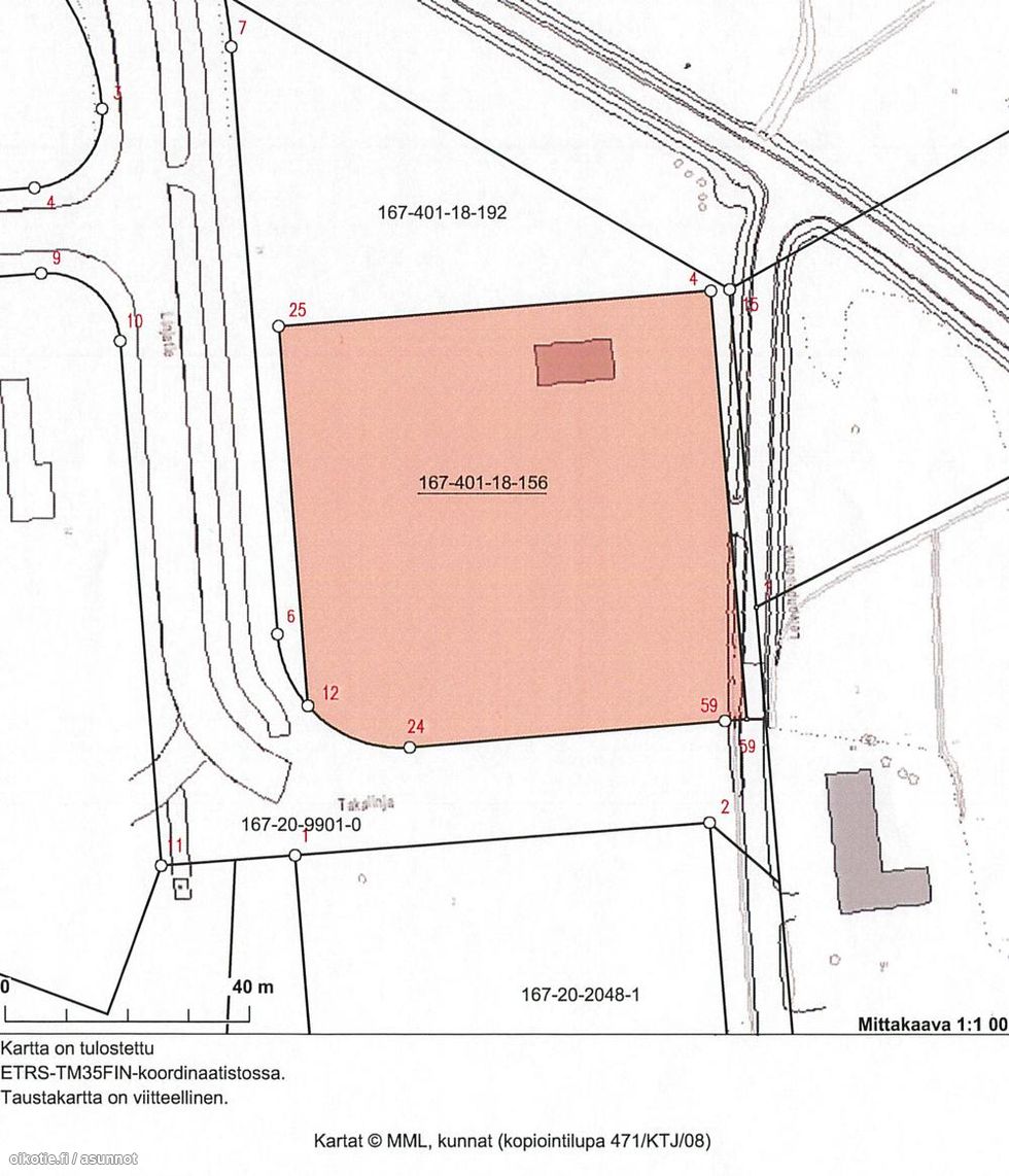 oikotie kartta 4 961,0 m² Leivonpellontie 5, 80140 Joensuu myynnissä   Oikotie  oikotie kartta