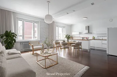 Kerrostalo, 3-4h, avok, kph/wc, erill. wc, halli, eteinen (yj. 4h +k), 98,5 m², Kamppi