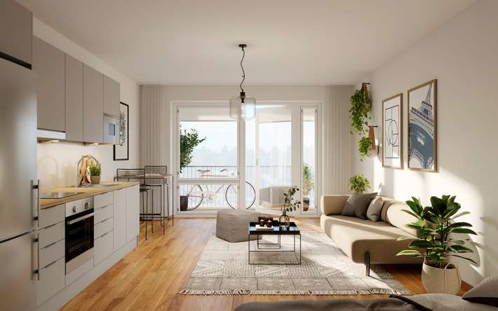Kerrostalo, 1h+kt+kt, 31,5 m², Pasila, Helsinki