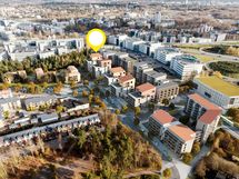 Taiteilijan näkemys valmiista alueesta.