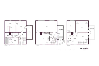 Puutalo-osake, oh, 3 mh k, s, kph, 3xwc (yhdessä suihku), ask.tila, harrastetila, vh, kodinhoitotila, 2 x varasto, kuisti,  p., 146,5/201,5 m², Vihola - View 2