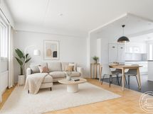 Virtuaalisesti sisustettu olohuone