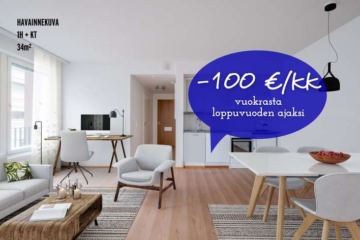 Kerrostalo, 2h+kt, 44 m², Pasila, Helsinki
