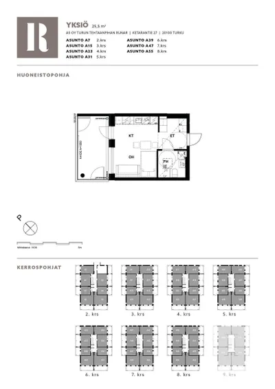 Kerrostalo, 1h, kt, 25,5 m², Keskusta - View 2
