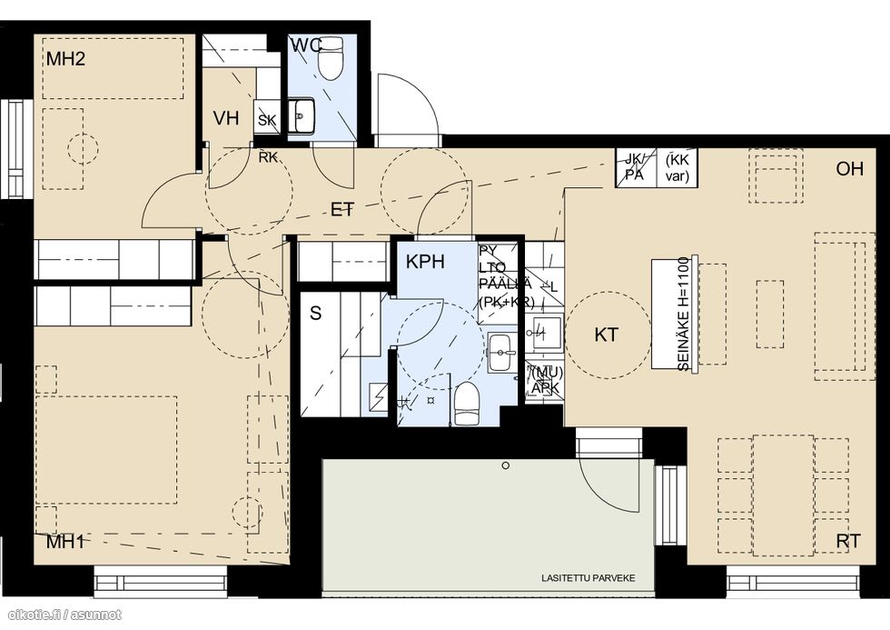 Asunto A62 pohjakuva