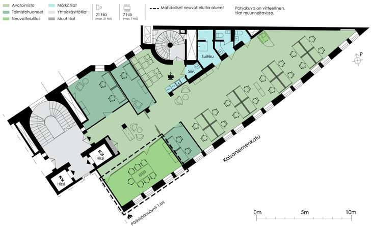 Liiketila, 253 m², Kluuvi - Näkymä 2