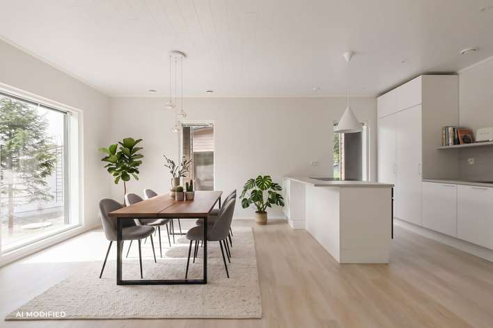Omakotitalo, 4mh, oh, avokeittiö, kph, s, khh, 2xwc, arkieteinen, vh, terassi, autokatos, varasto, 124/142 m², Kytölä - Näkymä 3