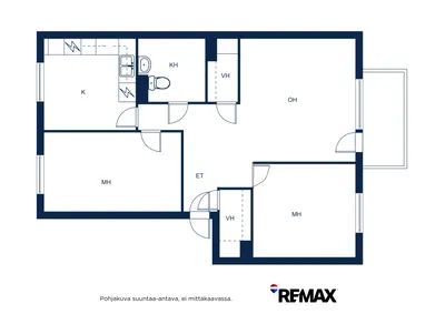 Kerrostalo, 3h+k+kph+2xvh+las.p, 73 m², Marttila - View 3