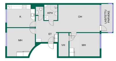 Kerrostalo, 3h + k + parveke/terassi, 77 m², Martinlaakso - View 2