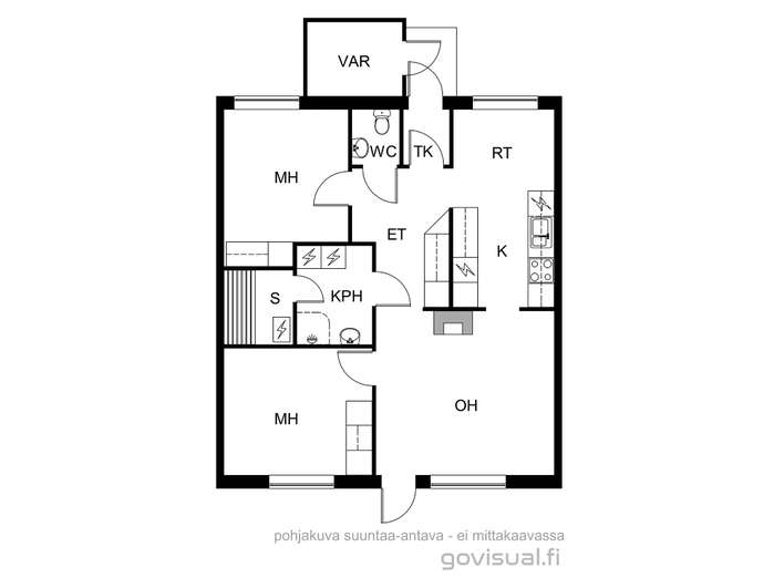 Rivitalo, 3h, k, kph, s, ter, ak, 70 m², Vanha Peltosaari - Näkymä 2