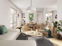 Visualisointi kodista - vaihtoehtopohja 3 (3h+kt, 56,5 m²)