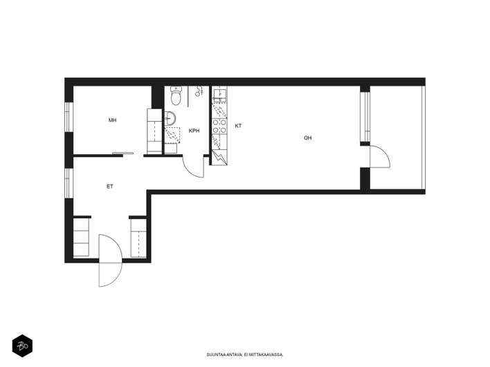 Kerrostalo, 2h+kt, 54,5 m², Matinkylä – pohled 2