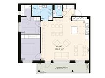 Vaihtoehtoinen pohjakuva vaatehuoneella.