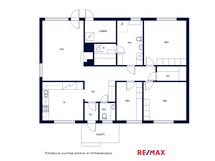 Pohjakuva suuntaa antava. Kiinteät kalusteet ja mittakaava voivat poiketa kuvasta.