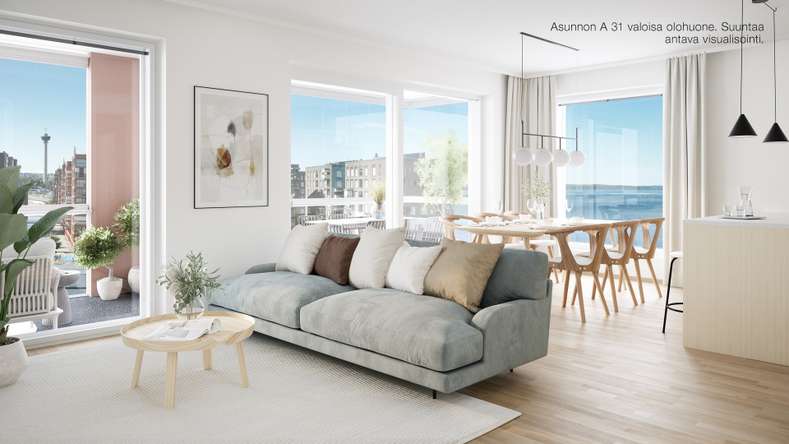 Kerrostalo, 3h+kt+s, 78 m², Ranta-Tampella, Tampere