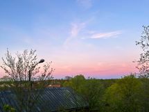 Näkymä auringonlaskun aikaan.