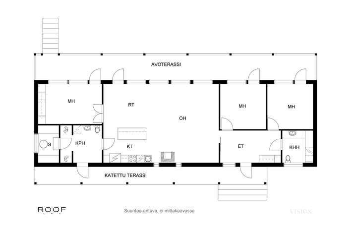 Omakotitalo, 3h, tupak, kph/wc, khh/wc, s, las.ter., var., 131/322 m², Särkilahti - Näkymä 2