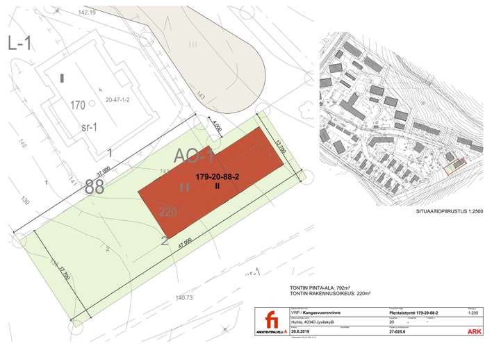 Tontti, 792 m², Kangasrinne - Näkymä 2