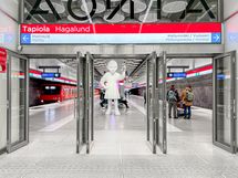 Tapiolan metroasema kauppakeskus Ainoassa.