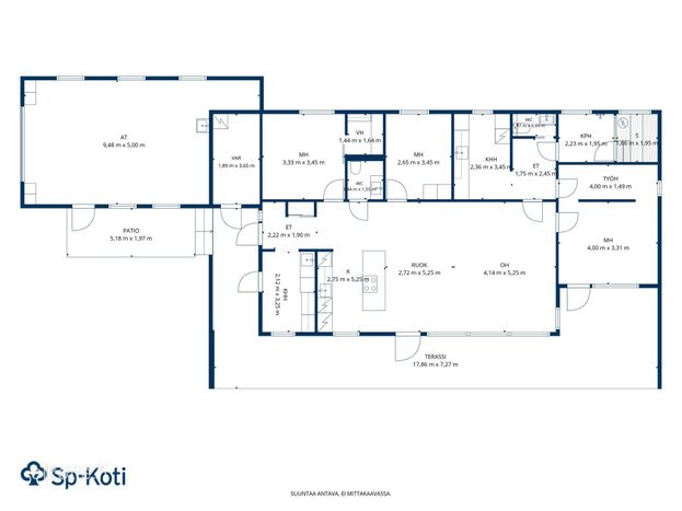 Omakotitalo, 4h+k+s+ph+s+khh+pukuh+2xwc+arkiet+2xvh+autotalli+tekn+terassi, 124 m², Siivikkala - Näkymä 3