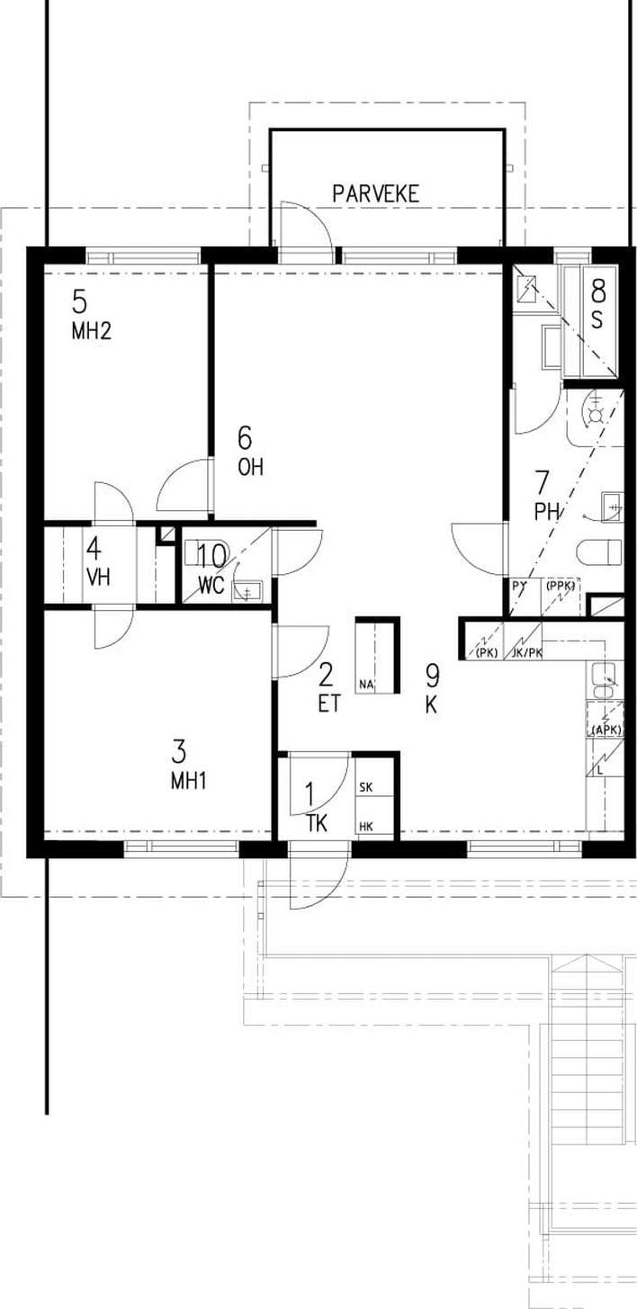 Rivitalo, 3h+k+s, 80,5 m², Harittu - Widok 2