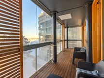 Lasitetulta parvekkeelta