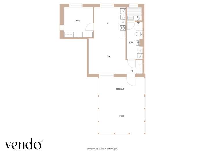 Rivitalo, 2h+kt+kph+s+et+piha, 51,5 m², Hämeenkylä – pohled 2