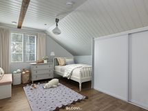 virtuaalikalustettu makuuhuone