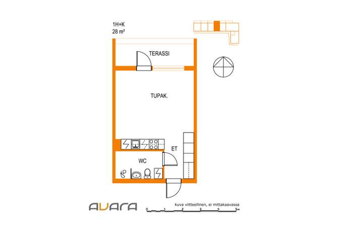 Muu, 1h+tk+varasto, 28 m², Kirkkonummi Keskus - View 2