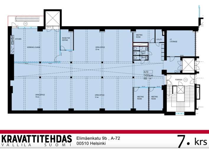 Liiketila, 532 m², Vallila, Helsinki