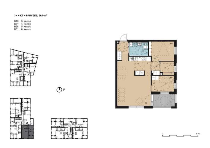 Kerrostalo, 3H+KT, 66 m², Pasila - Näkymä 2