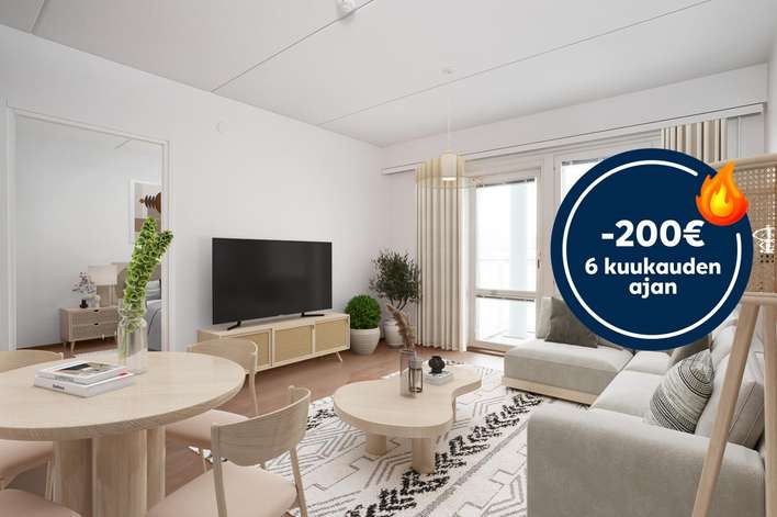 Kerrostalo, 2 H + KT, 47,5 m², Koivuhaka, Vantaa
