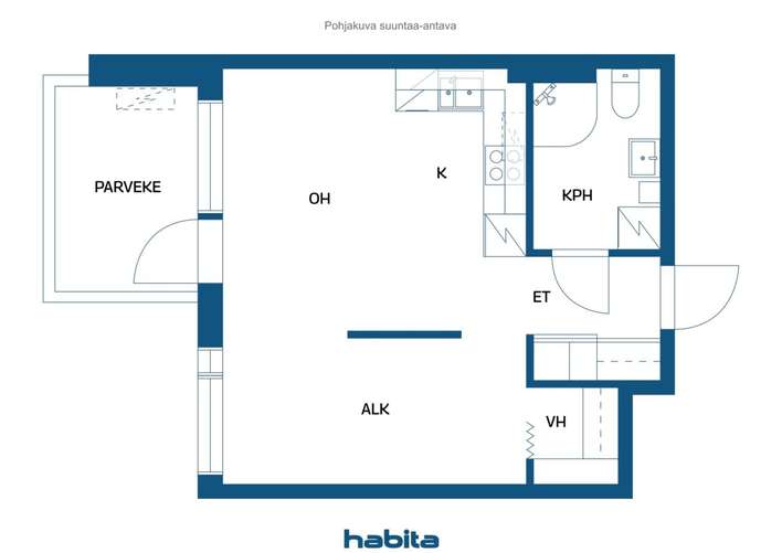 Kerrostalo, 2016 valmistunut, merinäkymät, hissi, siisti ja kompakti, oma tontti!, 36,5 m², Hovinsaari – pohled 2