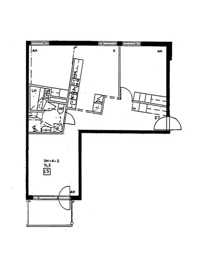 Kerrostalo, 3H+K+S, 74,5 m², Leppävaara